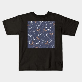 Oriental dragonfly pattern Kids T-Shirt